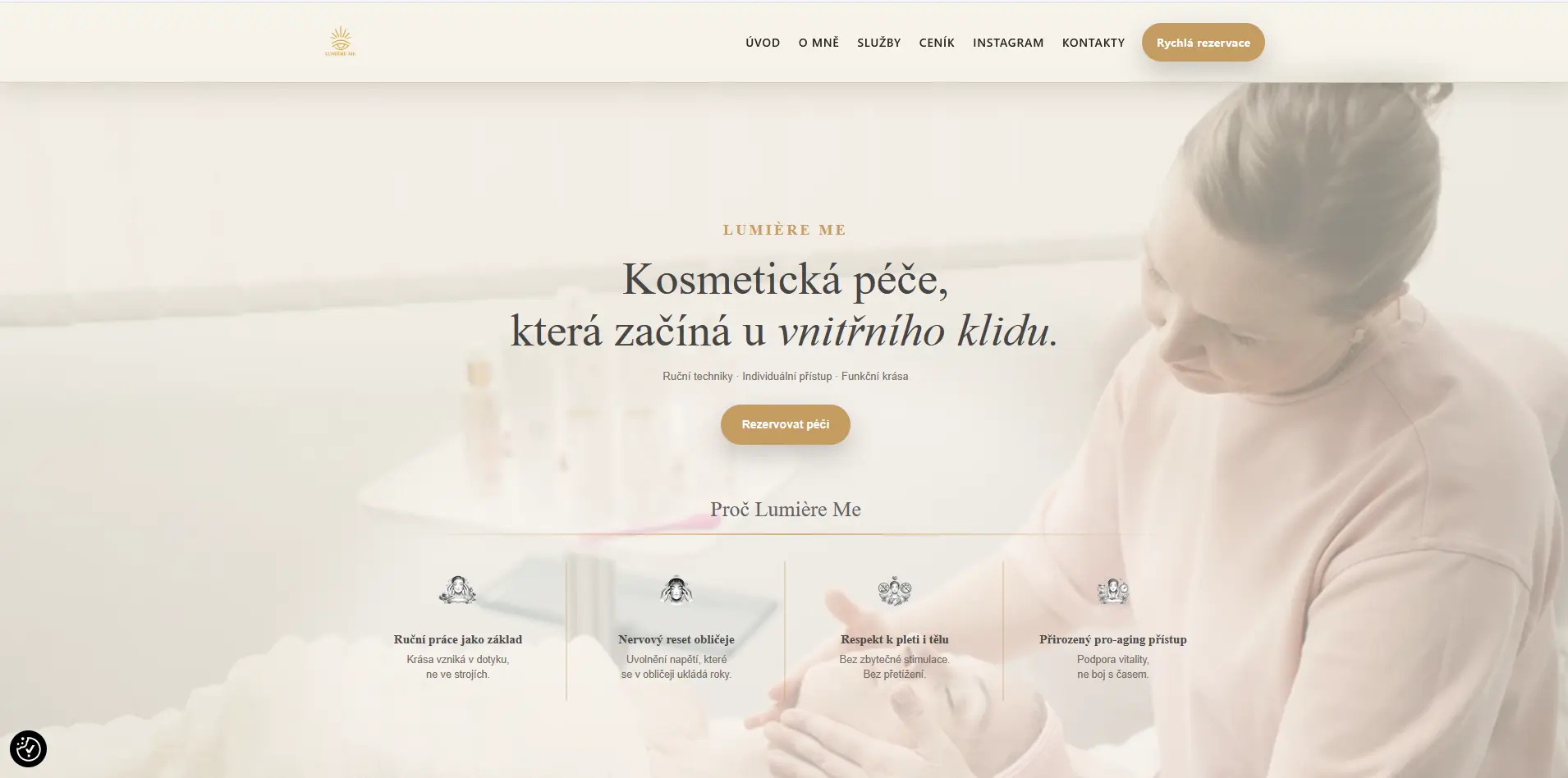 Náhled webu LUMIÈRE ME – kosmetická péče